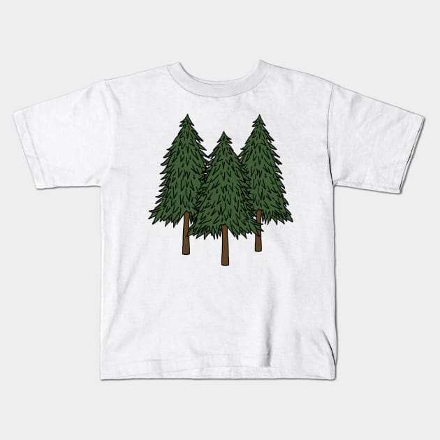 Trees Kids T-Shirt by wanungara